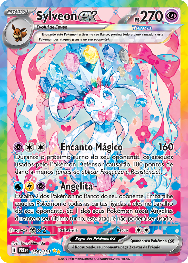 Sylveon ex 156 131 evolucoes prismaticas