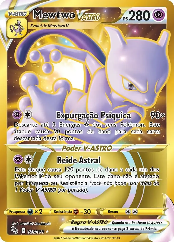 Carta Mewtwo V ASTRO 086 078 1