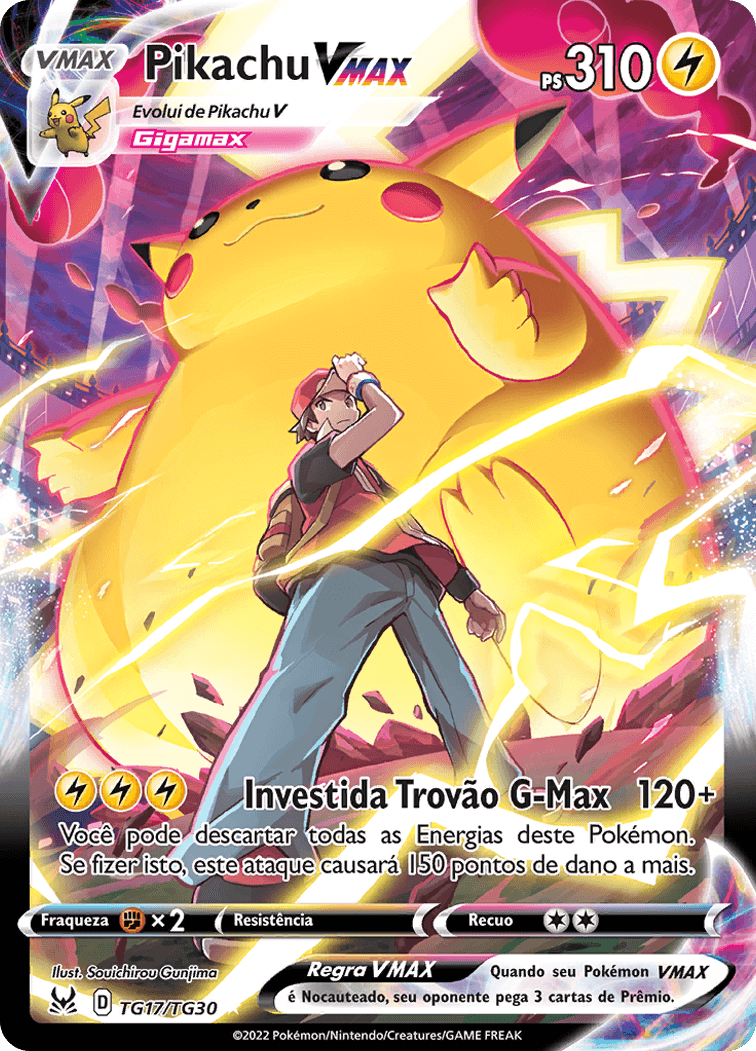 Carta Pikachu VMAX TG17 TG30
