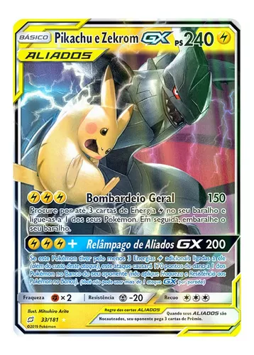 Pikachu e Zekrom GX 33 181 1