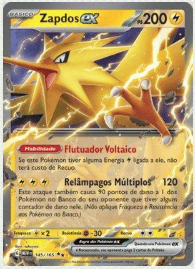 zapdos ex 145 165