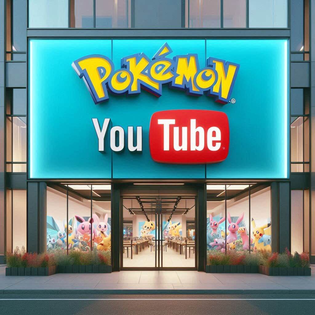 parceria de canal e loja pokemon